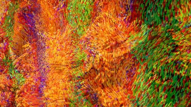 4K Abstract Particles Vortex Colorful Journey Through Abstract Motion. Screensaver for Meditation