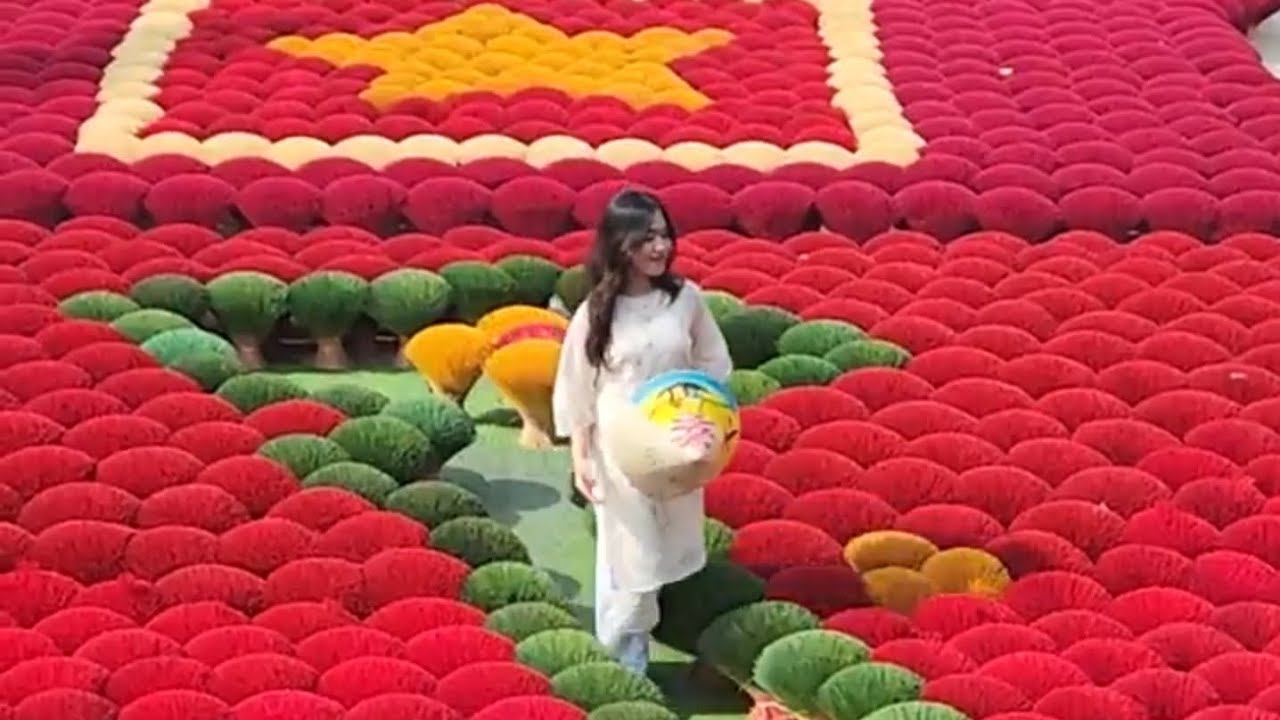 фотозона с благовониями во Вьетнаме