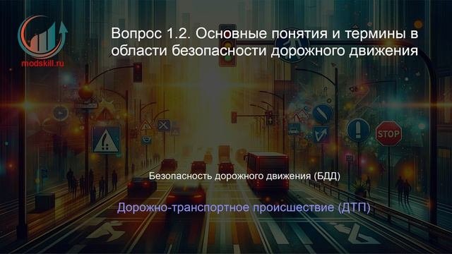 Организация и безопасность дорожного движения. Лекция. Профессиональная переподготовка для всех!