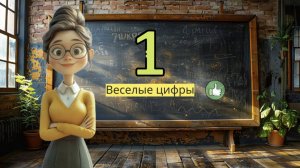 Веселые цифры с улыбкой!" 😄 Изучаем цифру 1