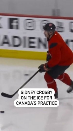 Sidney Crosby On The Ice At Canada’s Practice