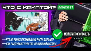 ЧТО С КРИПТОЙ Выпуск №21. Обзор рынка и шансы на рост. Как раздувают ФОМО. Мой криптопортфель.