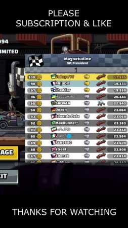 🎧 Muscle Car Is A Top Today? 🎧 (Magnetudine) - Hill Climb Racing 2 #shorts #hcr2