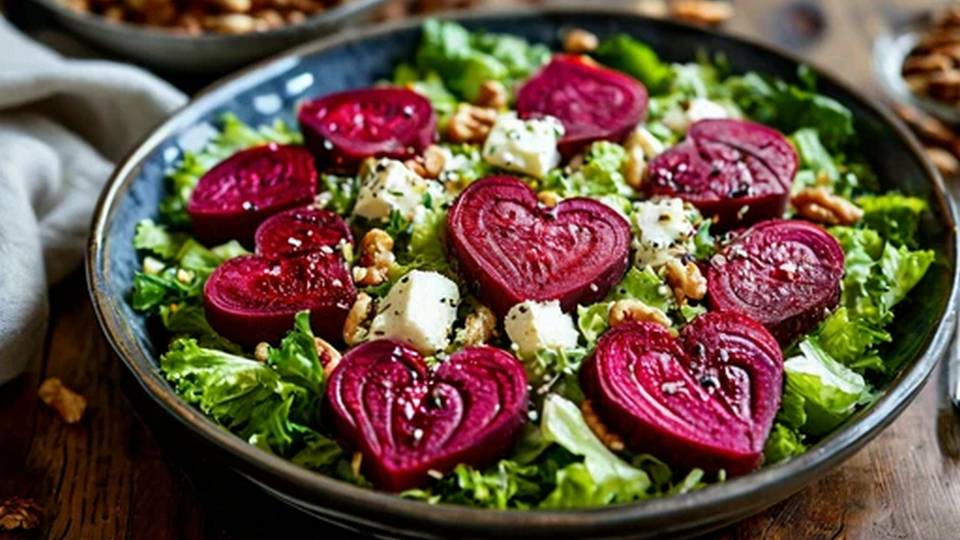 Салат Свекла по-гречески. Сердечки из свеклы сделают этот простой салат романтичным смотреть онлайн