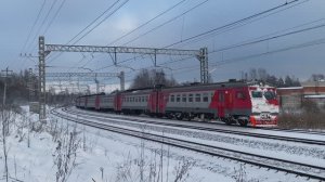 Электропоезд ЭТ2М-055, перегон Павловск - Новолисино