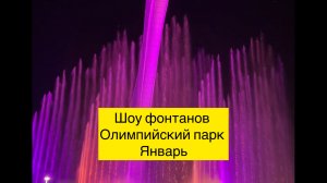 Олимпийский парк. Шоу фонтанов.январь
