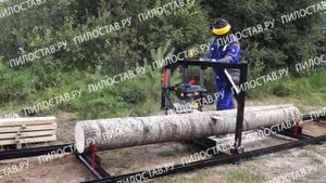 Пилорама Бензиновая Шинная 225 кубов 7 л.с