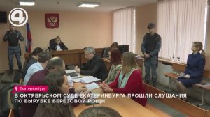 В Октябрьском суде Екатеринбурга прошли слушания по вырубке Берёзовой рощи