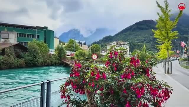 Спокойная вечерняя прогулка по швейцарскому городу ИНТЕРЛАКЕН 🇨🇭Швейцария🍂