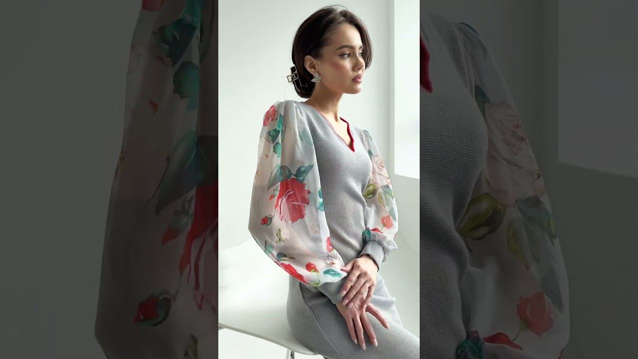 Платье "Надира" серое  #fashion #dress #сероеплатье #платье шифон #платьевесеннее