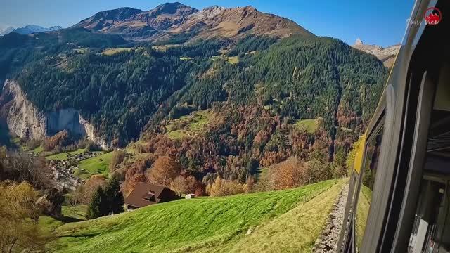 Самая красивая поездка на поезде в мире в Швейцарии🇨🇭