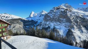 Швейцария Зимняя страна чудес! Деревня Мюррен полностью покрыта снегом ❄️