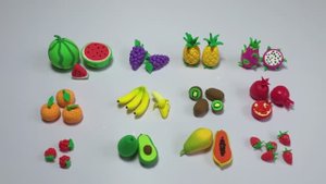 Как сделать миниатюрные фрукты своими руками! ПЛАСТИЛИН - Фрукты для кукол - Миниатюрные фигурки из