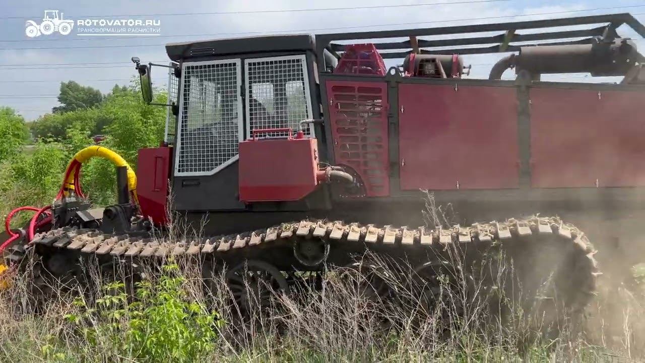 РАЗРАБОТКА ЗАЛЕЖНЫХ ЗЕМЕЛЬ РОТОВАТОРНЫМ КОМПЛЕКСОМ ТЛП-4М-038 ГСТ ПРО с фрезой Mericrusher MJS