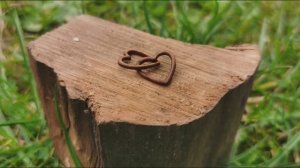 Парные сердца из целого куска дерева