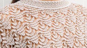 Простой, но очень красивый узор спицами, поворотное вязание