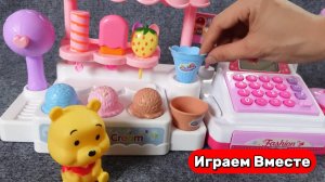 Играем в игрушки вместе ! Готовим Мороженое ! Играем в игрушки из мультиков ! Видео для детей