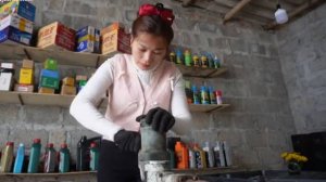 Гениальная девочка: Восстановление бетонного сверла, брошенного на свалке, и счастливый день!