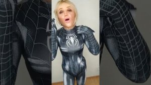 Female mask Sakura Black spider girl costume -mask off / unmasking-