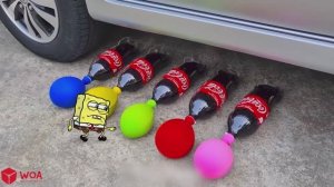 Детская анимация машина давит кока колу, аниматроников и др.