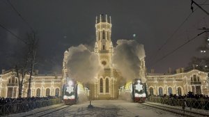 "Синхронно!" Паровозы "Генерал" П36 - 0027, 0110 и 0120, ДМ62 - 1852 с "Поездами Деда Мороза"