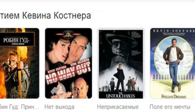 Популярные фильмы с участием Кевина Костнера смотреть онлайн