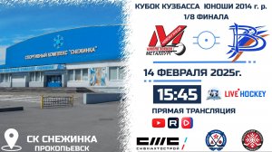 14.02.2025г. МЕТАЛЛУРГ (Новокузнецк)-ВЫМПЕЛ (Междуреченск).  КУБОК КУЗБАССА. Юноши  2014 г.р.