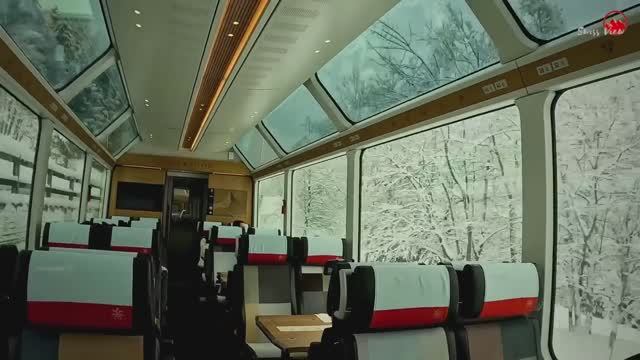 Самая красивая в мире поездка на поезде в Швейцарии Glacier Express