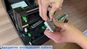 Замена термоголовки на ТТ принтере легко!