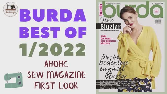 Burda Best of 1/2022/Технические рисунки. Блузки, туники, рубашки и топы