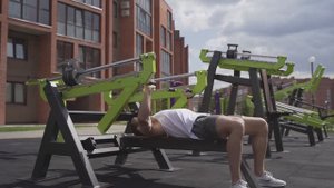 Force-2800 Уличный тренажер жим лежа с переменной нагрузкой ZAVODSPORTA