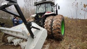 Интересный мульчерный комплекс на базе китайского трактора RMX Agro AR5204ES с головкой NB TYD200