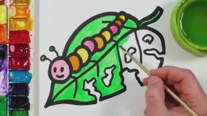 Рисуем забавную гусеницу вместе!