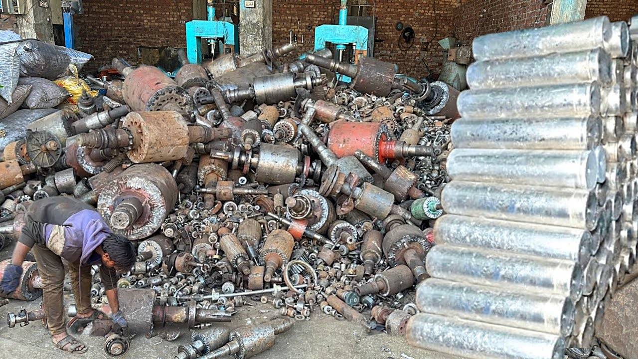 Внутренний Заводской процесс извлечения 99,9% чистого алюминия из старого сердечника ротора электрод
