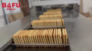 Групповая упаковка печенья в x-fold на автоматической упаковочной машине FFT-X