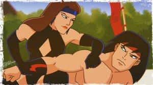 Liu Kang and Kitana ( MK 1995 / Defenders of the Realm style)