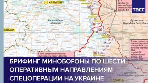 Брифинг Минобороны по шести оперативным направлениям спецоперации на Украине