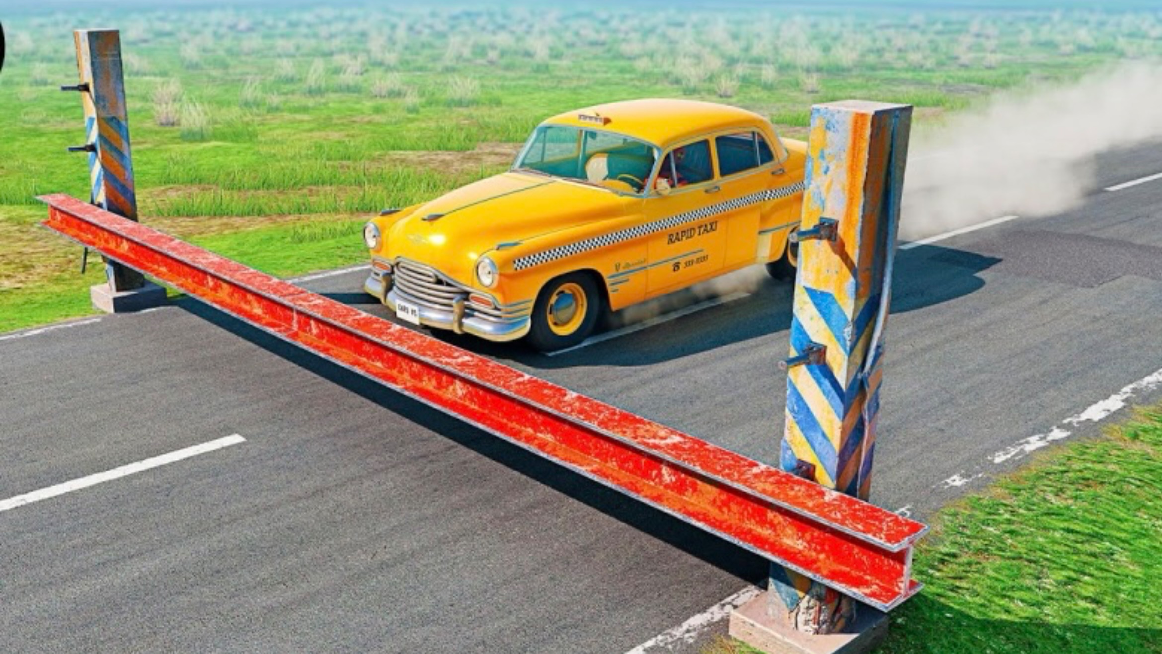 Железный шлагбаум против автомобилей смотреть онлайн