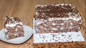 Шоколадный БЛИННЫЙ ТОРТ с ТВОРОЖНОЙ начинкой и СМЕТАННЫМ кремом