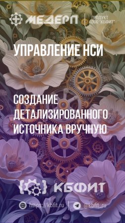 КБФИТ: МЕДЕРП. Управление НСИ: Создание детализированного источника вручную