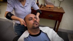 Reiki Master Taking Head massage from Mikku Barber, two Lengendary IndianBarber In single frame ASM