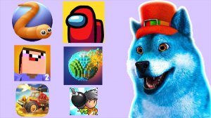 Among Us, Slither io, Noob vs Pro 2, Planet Craft, Zombie Safari, Bomber - игры на телефон андроид,