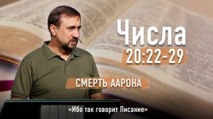 Библия - Числа Глава 20 стихи 22-29 - Смерть Аарона - Ибо так говорит Писание