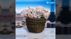 Кашпо из ротанга с новыми узорами