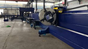 Огромный трубный лазер WEBER 12065HTS для резки труб и двутавров до 650мм