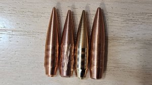 Солиды Borets 100, 102 и 120 гран, плюс ствол после 46шт. солидов. Калибр 6,5 Grendel