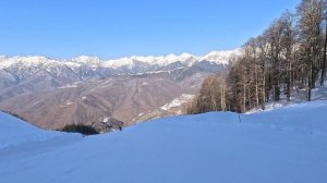 Спуск по трассе Газпром Альпика