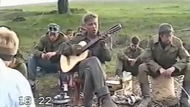 Чечня в огне 1. 5 .1996 год. Песня бойца под гитару