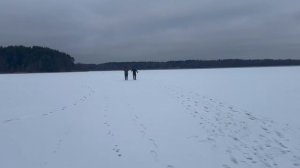 Зимой с палатками на волге