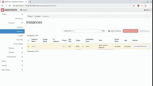 OpenStack Ussuri launch VM instance